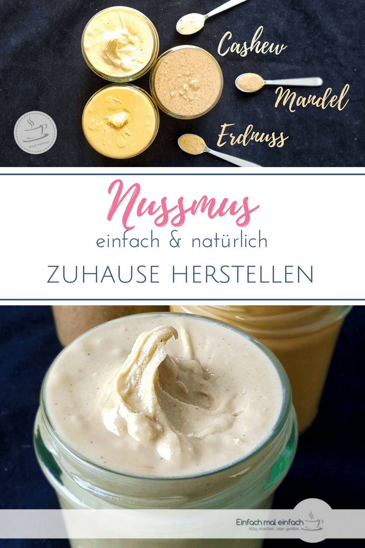 Erdnussbutter, Cashewmus oder Mandelmus einfach und günstig selber machen - mit nur einer Zutat! Wie Du Nussmus zuhause selbst herstellen kannst und welche Möglichkeiten der Verwendung es gibt, das alles findest Du in diesem Rezept. #nussmus #thermomix #peanutbutter #mandelmus #cashewmus #cookingchef #vitamix #erdnussbutter