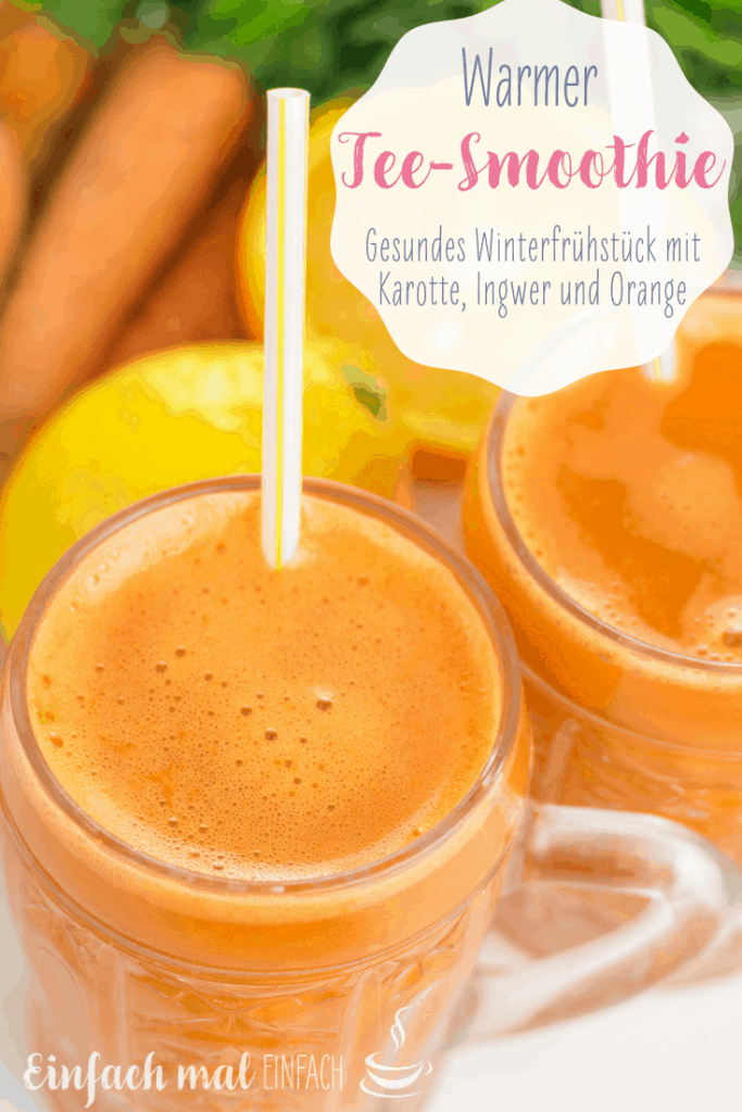 Warmer Tee-Smoothie mit Karotte, Ingwer und Orange - Bild 5