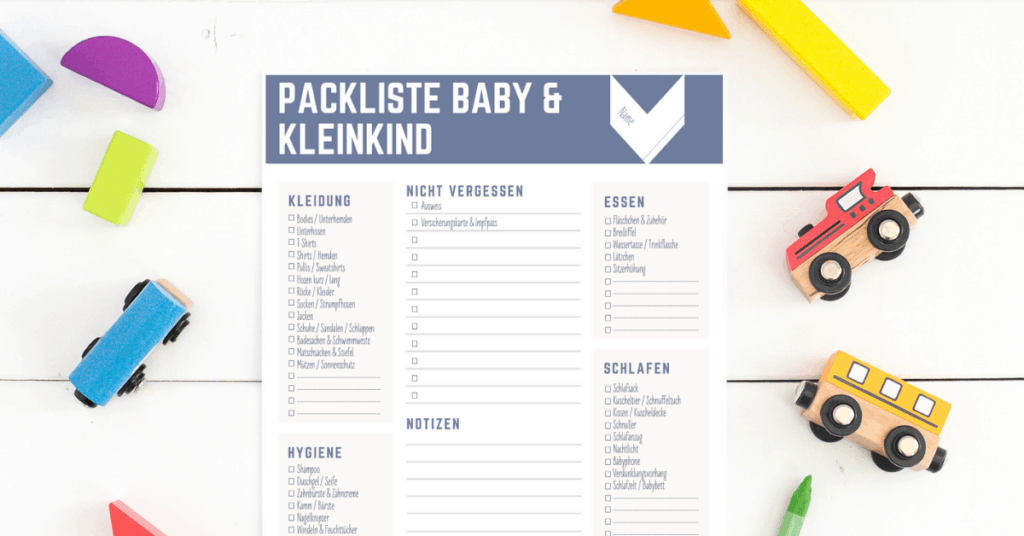 Checklistenpaket Familienurlaub - Bild 1