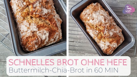 Schnelles Brot ohne Hefe: Buttermilch-Chia-Brot
