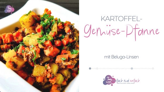 Kartoffel-Gemüse-Pfanne mit Beluga Linsen - Bild 1