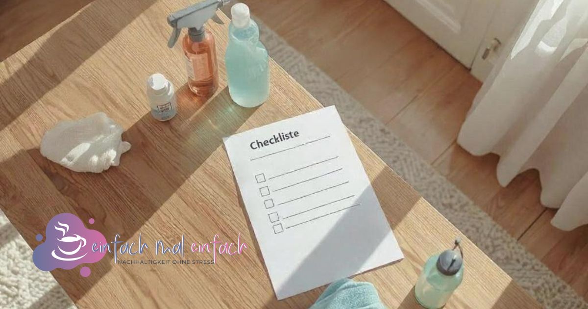 Checkliste und Utensilien für den Frühjahrsputz